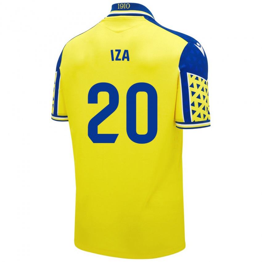 Niño Camiseta Iza Carcelén #20 Amarillo Azul 1ª Equipación 2024/25 La Camisa Chile