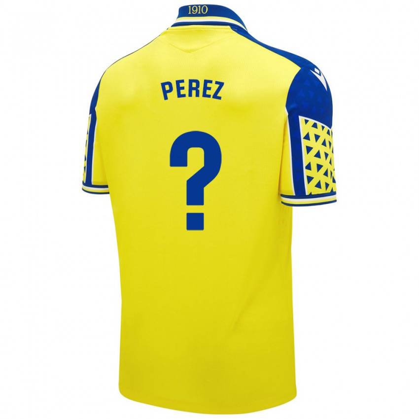 Niño Camiseta Ángel Pérez #0 Amarillo Azul 1ª Equipación 2024/25 La Camisa Chile