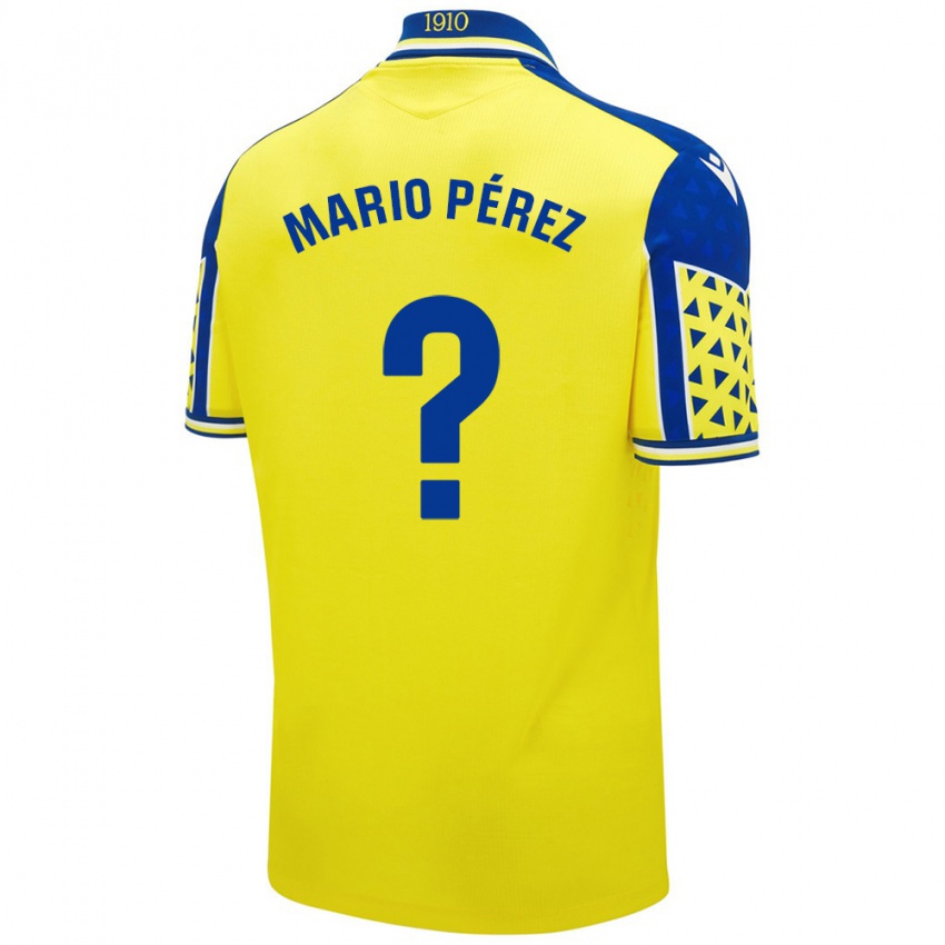 Niño Camiseta Mario Pérez #0 Amarillo Azul 1ª Equipación 2024/25 La Camisa Chile