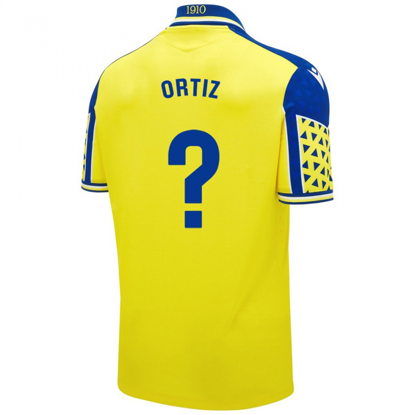 Niño Camiseta Pablo Ortiz #0 Amarillo Azul 1ª Equipación 2024/25 La Camisa Chile