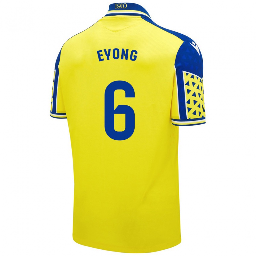 Niño Camiseta Etta Eyong #6 Amarillo Azul 1ª Equipación 2024/25 La Camisa Chile