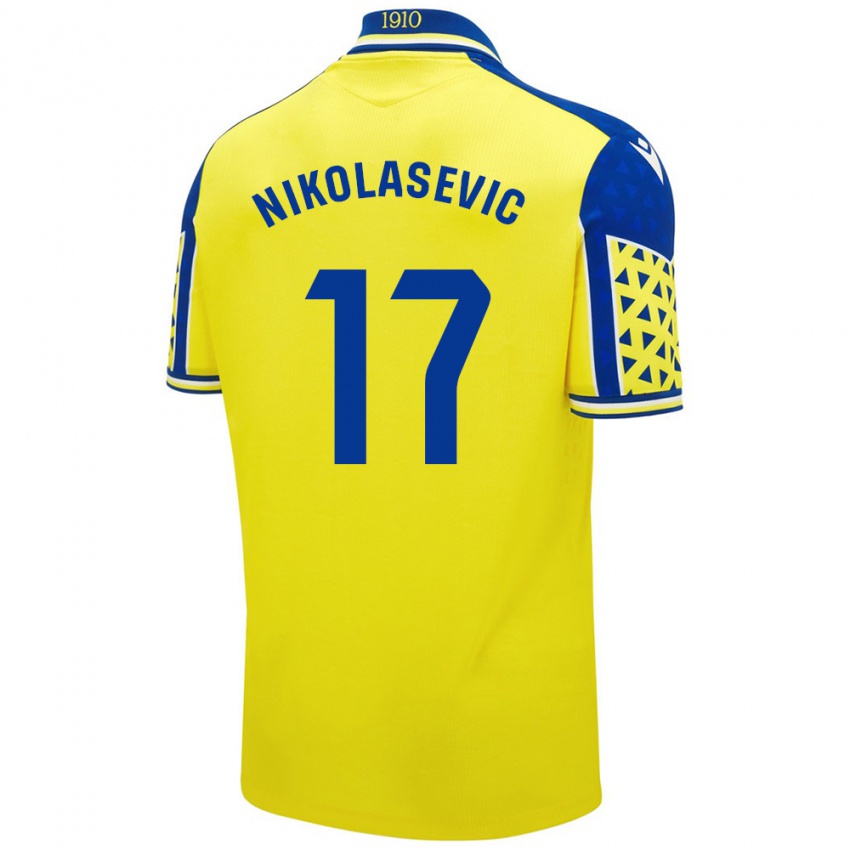 Niño Camiseta Mirko Nikolasevic #17 Amarillo Azul 1ª Equipación 2024/25 La Camisa Chile