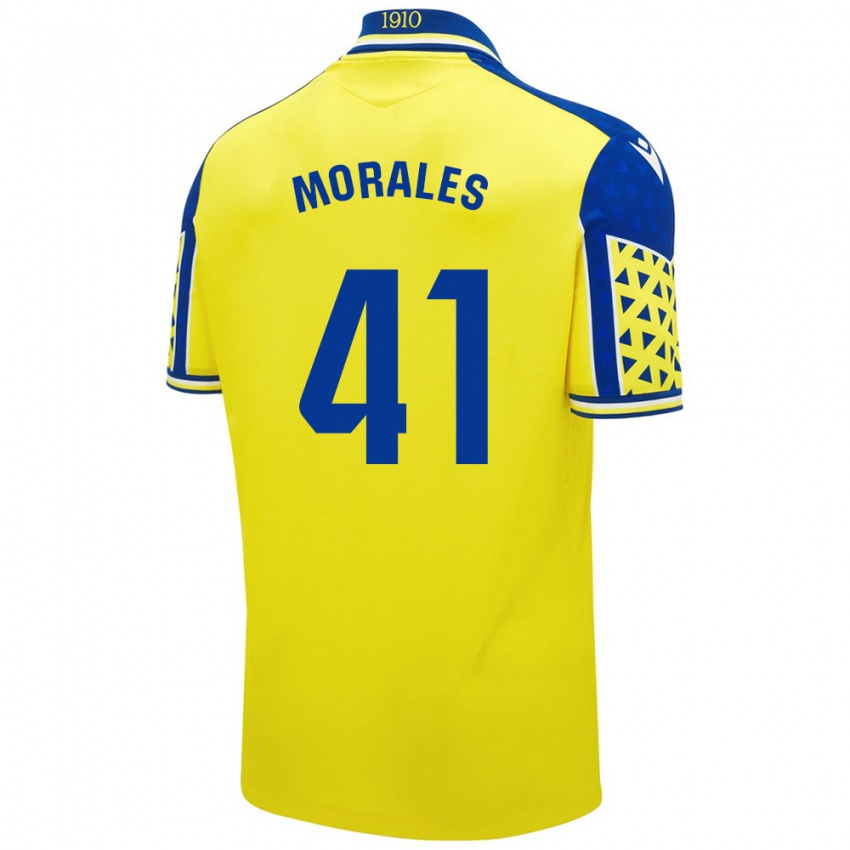 Niño Camiseta Luis Morales #41 Amarillo Azul 1ª Equipación 2024/25 La Camisa Chile