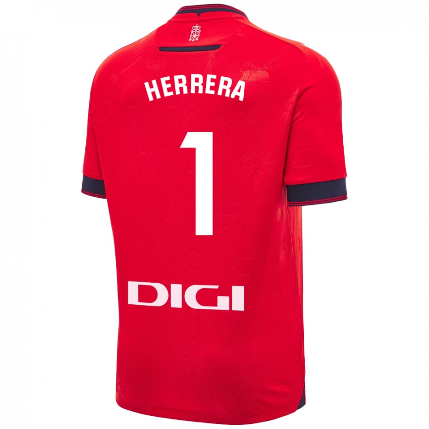 Niño Camiseta Sergio Herrera #1 Rojo Blanco 1ª Equipación 2024/25 La Camisa Chile