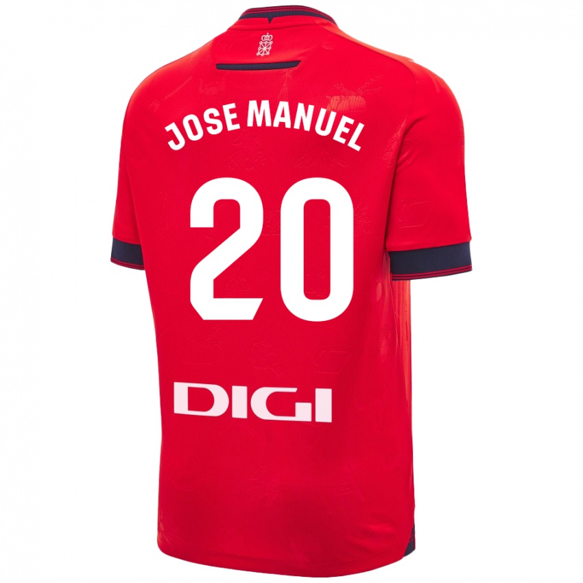 Niño Camiseta José Manuel Arnáiz #20 Rojo Blanco 1ª Equipación 2024/25 La Camisa Chile