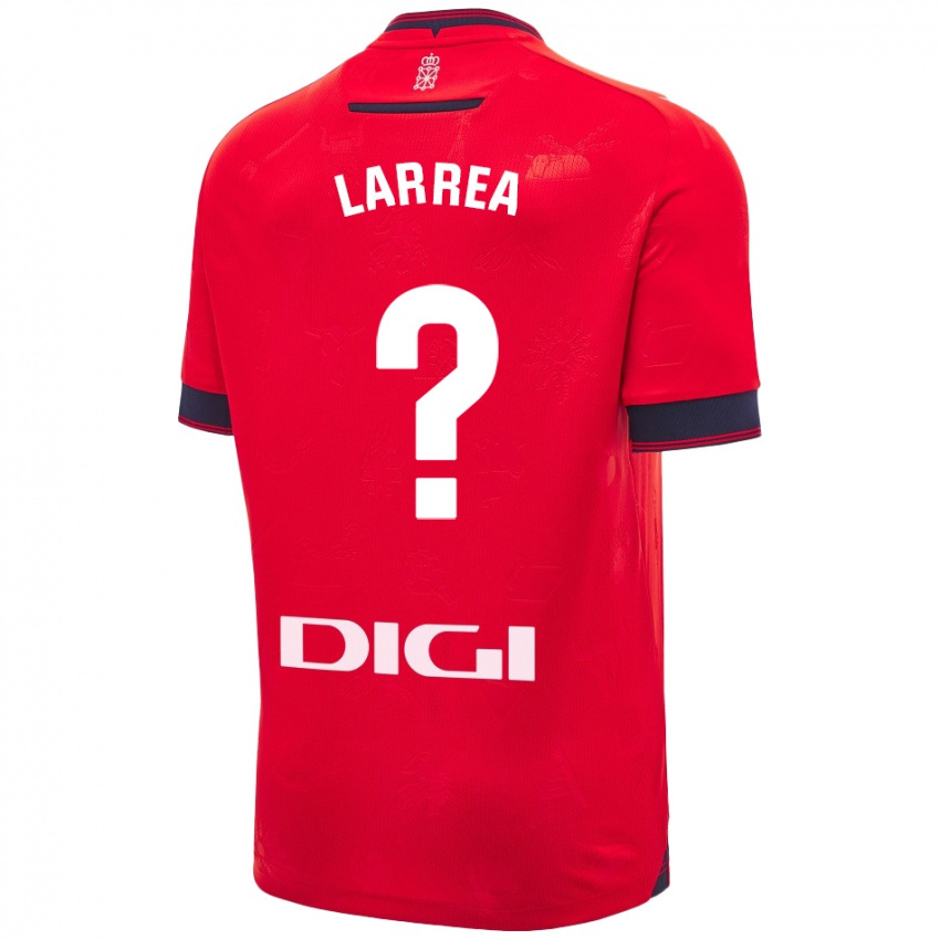 Niño Camiseta Unai Larrea #0 Rojo Blanco 1ª Equipación 2024/25 La Camisa Chile