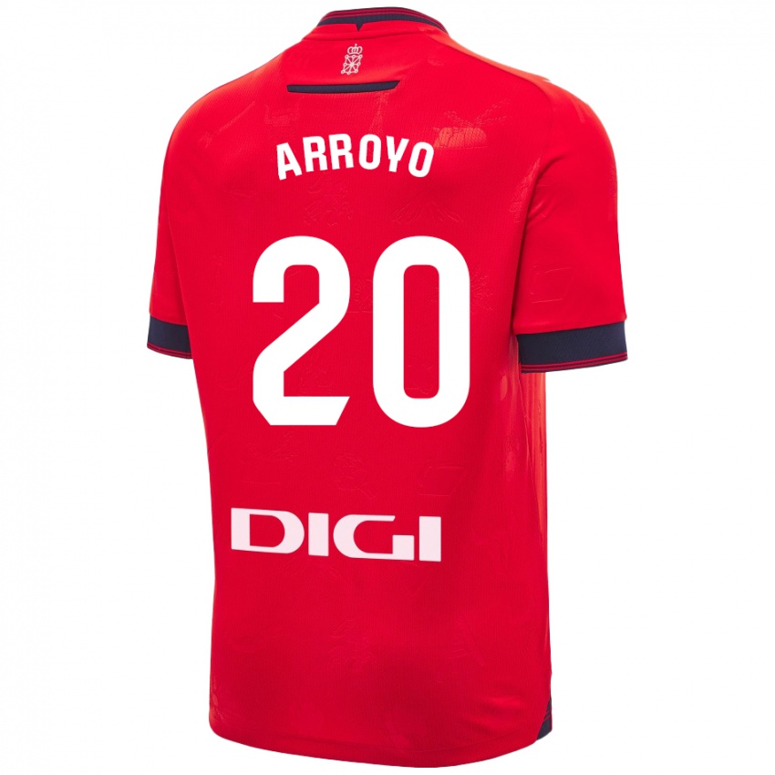 Niño Camiseta Roberto Arroyo #20 Rojo Blanco 1ª Equipación 2024/25 La Camisa Chile