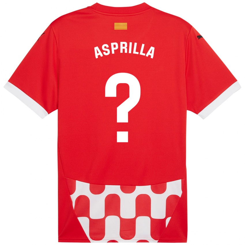 Niño Camiseta Yáser Asprilla #0 Rojo Blanco 1ª Equipación 2024/25 La Camisa Chile