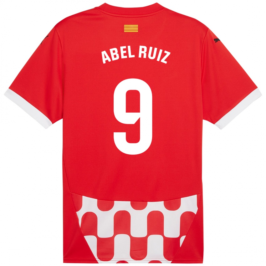 Niño Camiseta Abel Ruiz #9 Rojo Blanco 1ª Equipación 2024/25 La Camisa Chile