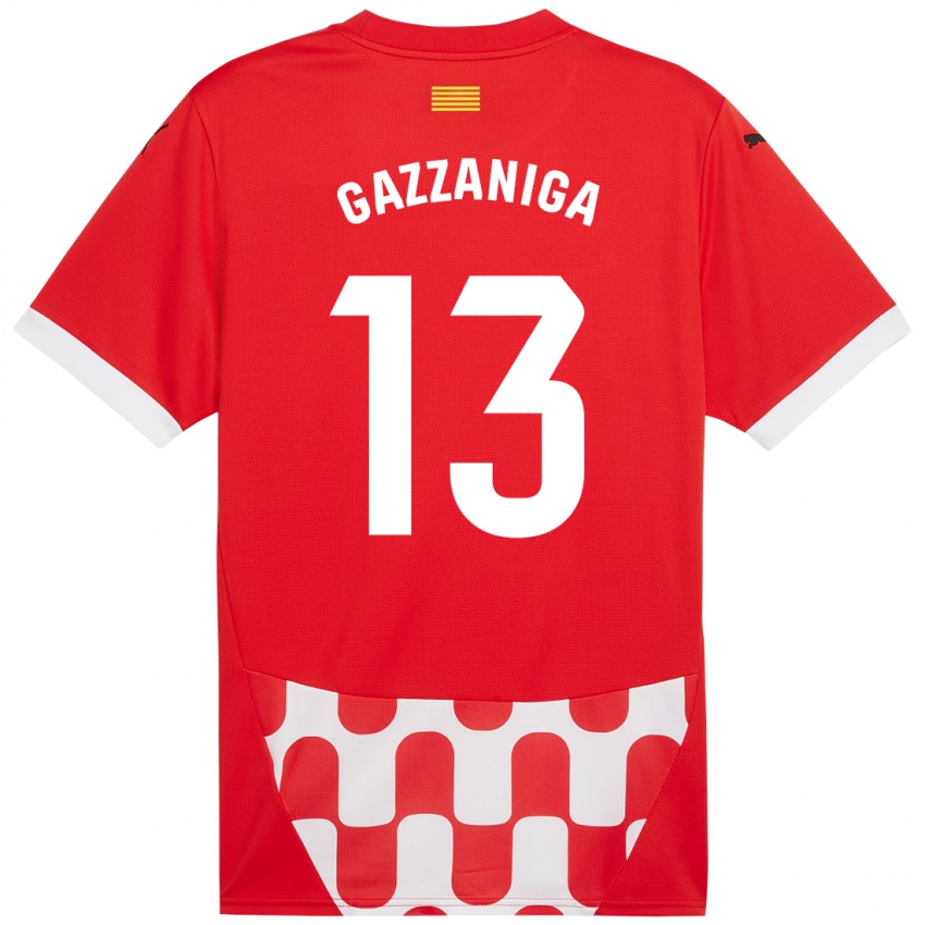 Niño Camiseta Paulo Gazzaniga #13 Rojo Blanco 1ª Equipación 2024/25 La Camisa Chile