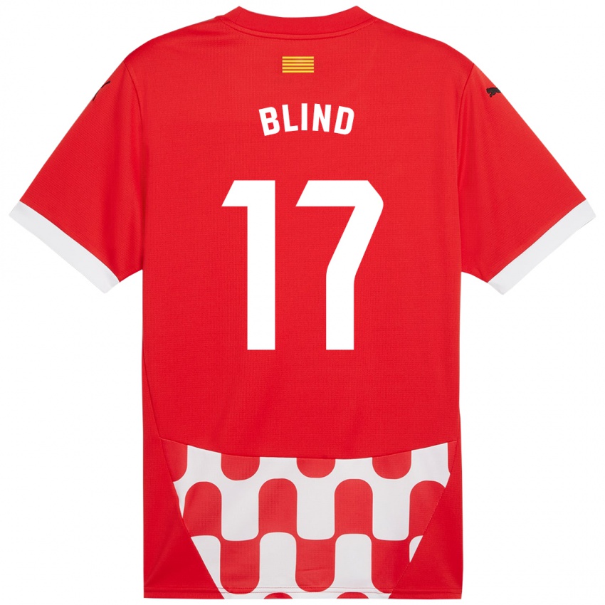 Niño Camiseta Daley Blind #17 Rojo Blanco 1ª Equipación 2024/25 La Camisa Chile