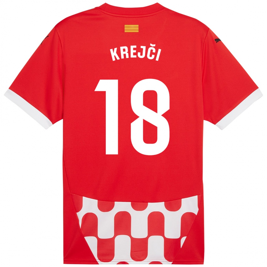 Niño Camiseta Ladislav Krejci #18 Rojo Blanco 1ª Equipación 2024/25 La Camisa Chile