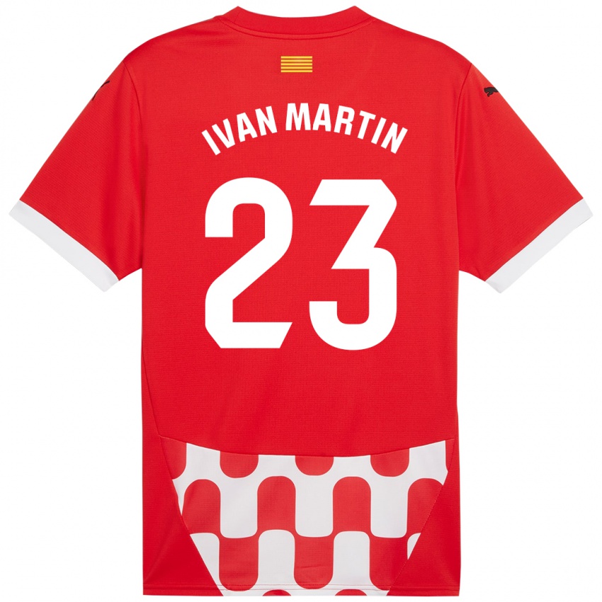 Niño Camiseta Iván Martín #23 Rojo Blanco 1ª Equipación 2024/25 La Camisa Chile