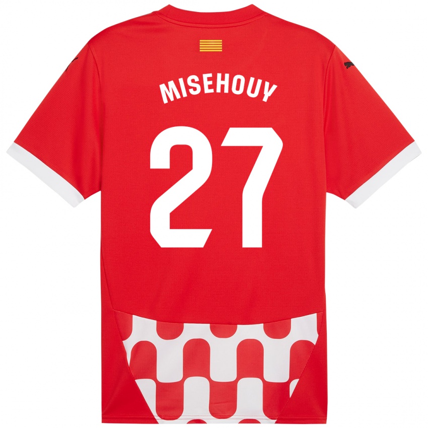 Niño Camiseta Gabriel Misehouy #27 Rojo Blanco 1ª Equipación 2024/25 La Camisa Chile