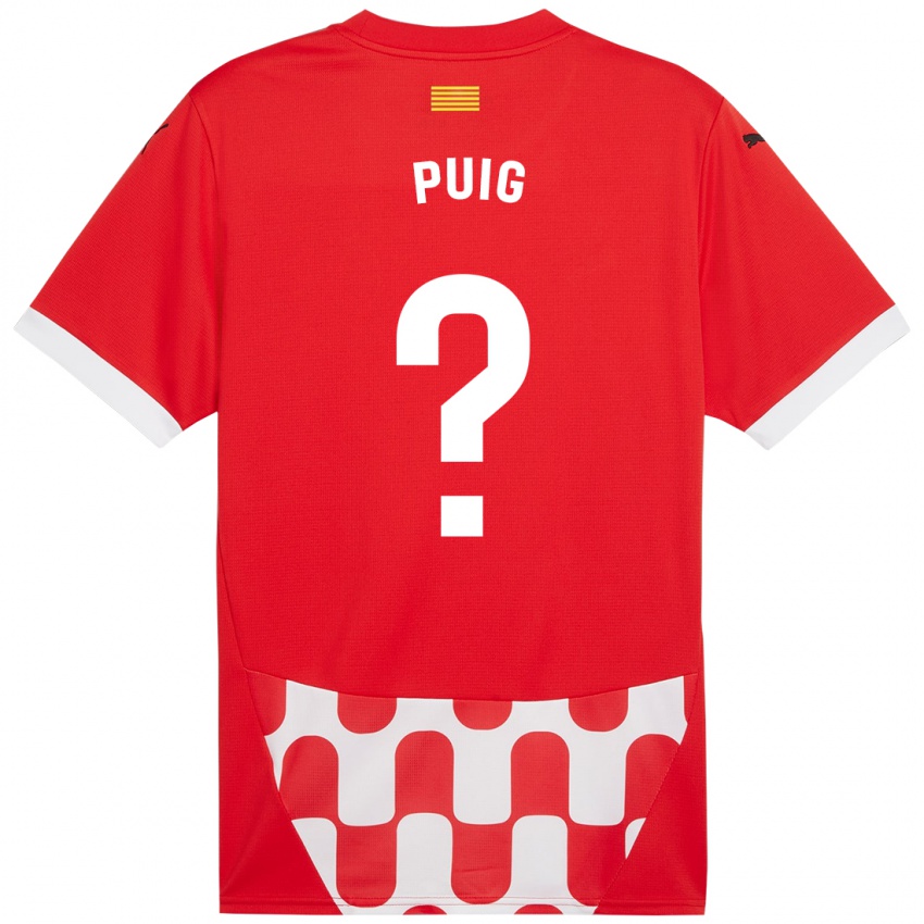 Niño Camiseta Sergi Puig #0 Rojo Blanco 1ª Equipación 2024/25 La Camisa Chile