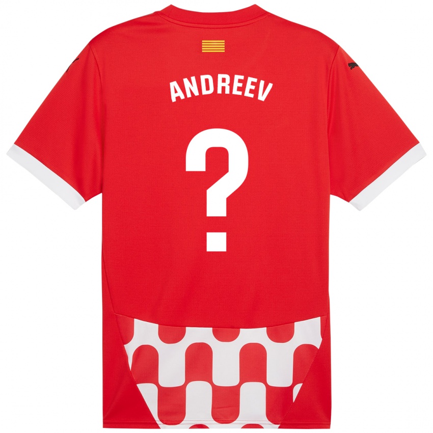 Niño Camiseta Aleksandar Andreev #0 Rojo Blanco 1ª Equipación 2024/25 La Camisa Chile