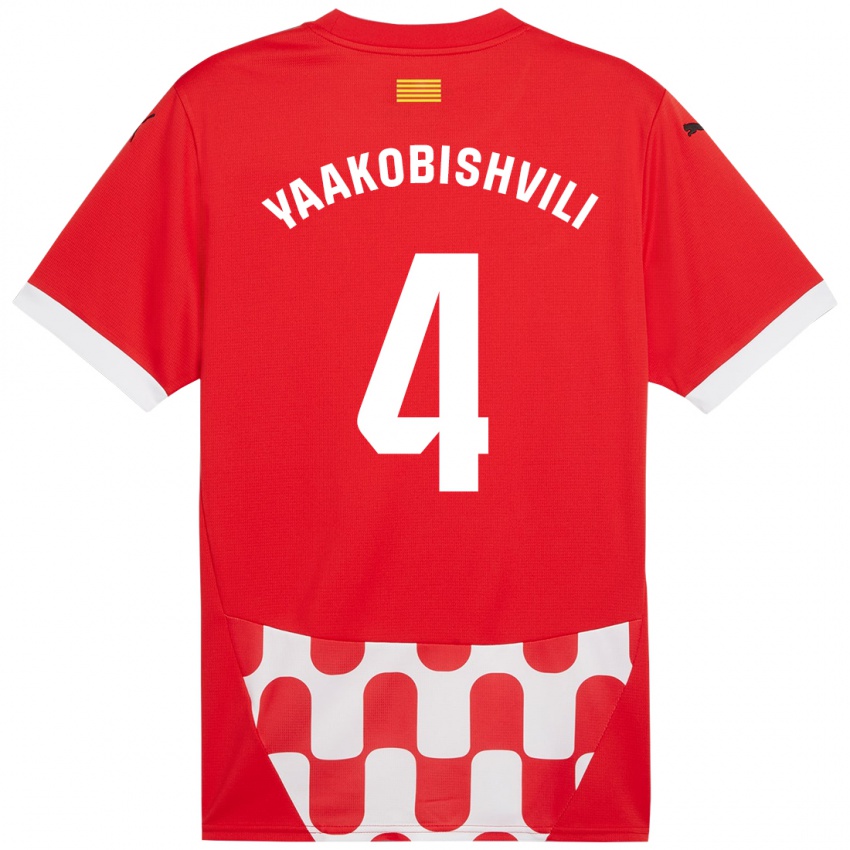 Niño Camiseta Antal Yaakobishvili #4 Rojo Blanco 1ª Equipación 2024/25 La Camisa Chile