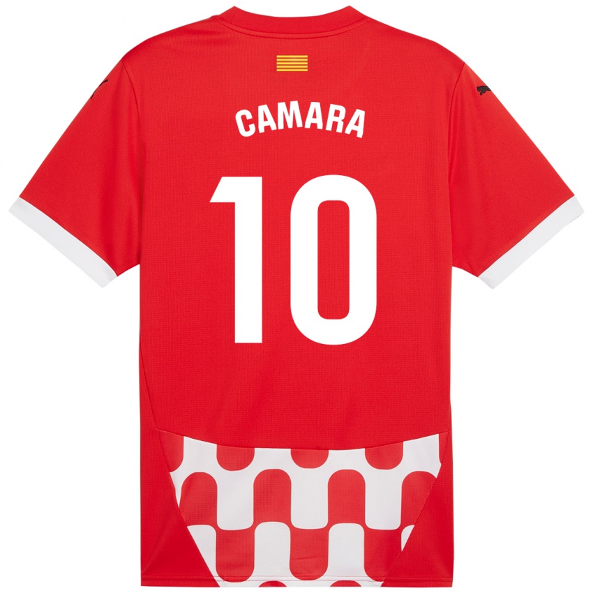 Niño Camiseta Dawda Camara #10 Rojo Blanco 1ª Equipación 2024/25 La Camisa Chile