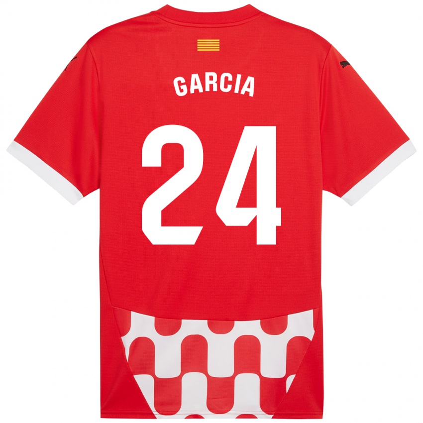 Niño Camiseta Borja García #24 Rojo Blanco 1ª Equipación 2024/25 La Camisa Chile