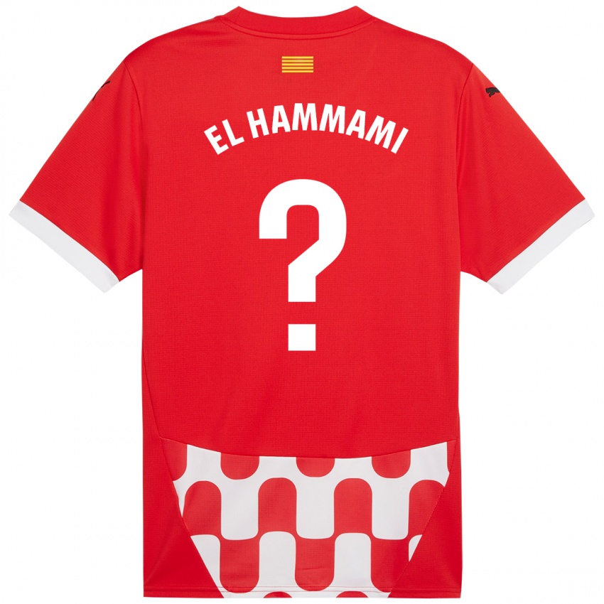 Niño Camiseta Ayoub El Hammami #0 Rojo Blanco 1ª Equipación 2024/25 La Camisa Chile