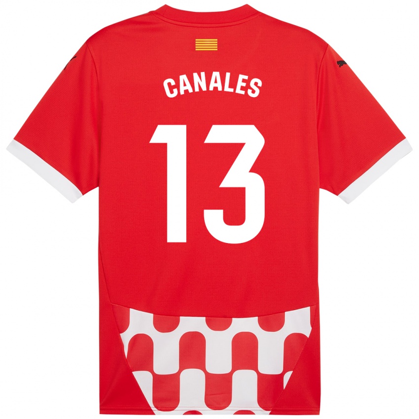 Niño Camiseta Juanvi Canales #13 Rojo Blanco 1ª Equipación 2024/25 La Camisa Chile