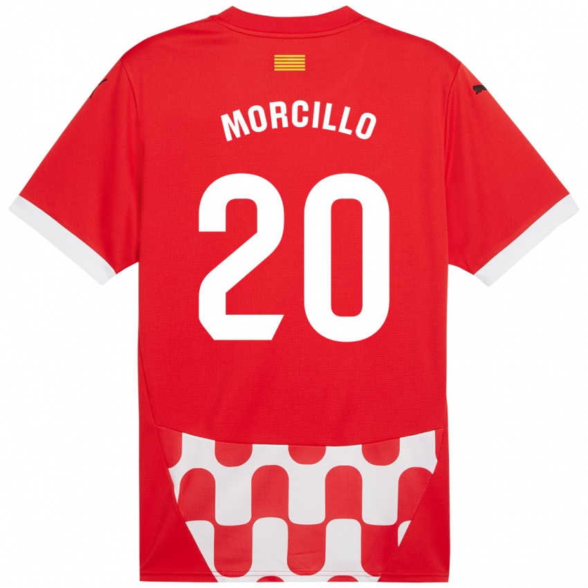 Niño Camiseta Luis Morcillo #20 Rojo Blanco 1ª Equipación 2024/25 La Camisa Chile