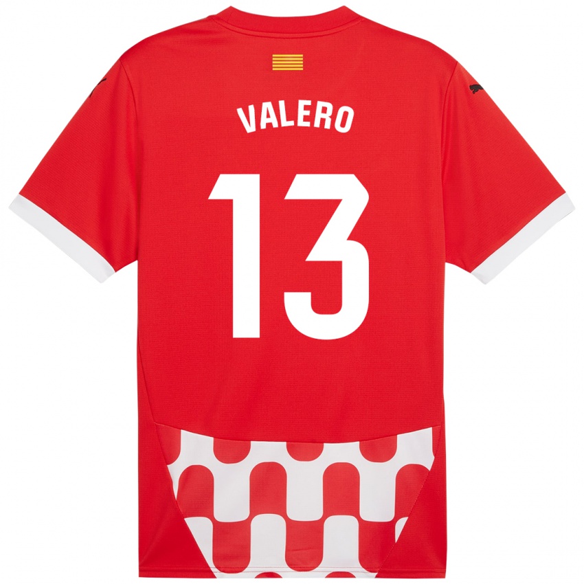 Niño Camiseta Eliana Valero #13 Rojo Blanco 1ª Equipación 2024/25 La Camisa Chile