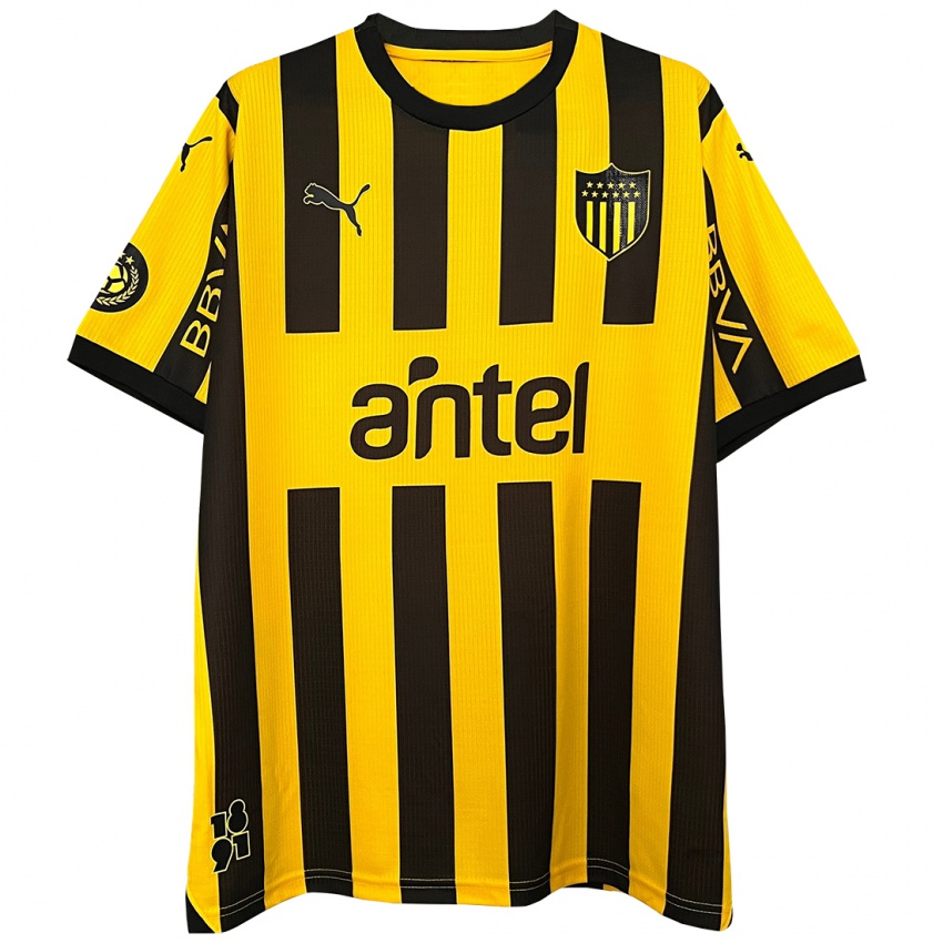 Niño Camiseta Martín Almeida #0 Amarillo Negro 1ª Equipación 2024/25 La Camisa Chile