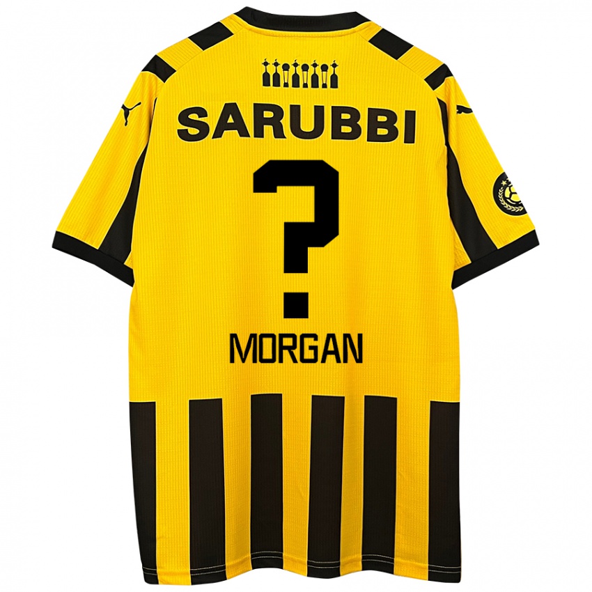 Niño Camiseta Kevin Morgan #0 Amarillo Negro 1ª Equipación 2024/25 La Camisa Chile