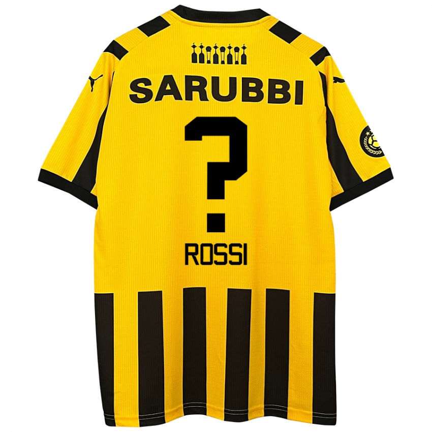 Niño Camiseta Nicolás Rossi #0 Amarillo Negro 1ª Equipación 2024/25 La Camisa Chile