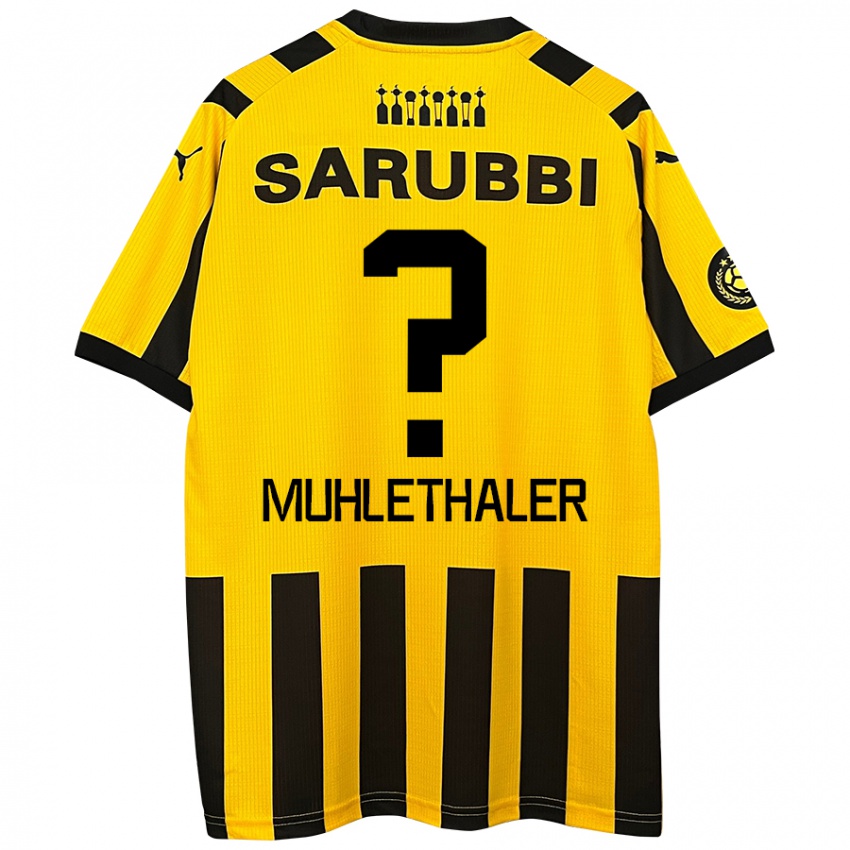 Niño Camiseta Stiven Muhlethaler #0 Amarillo Negro 1ª Equipación 2024/25 La Camisa Chile