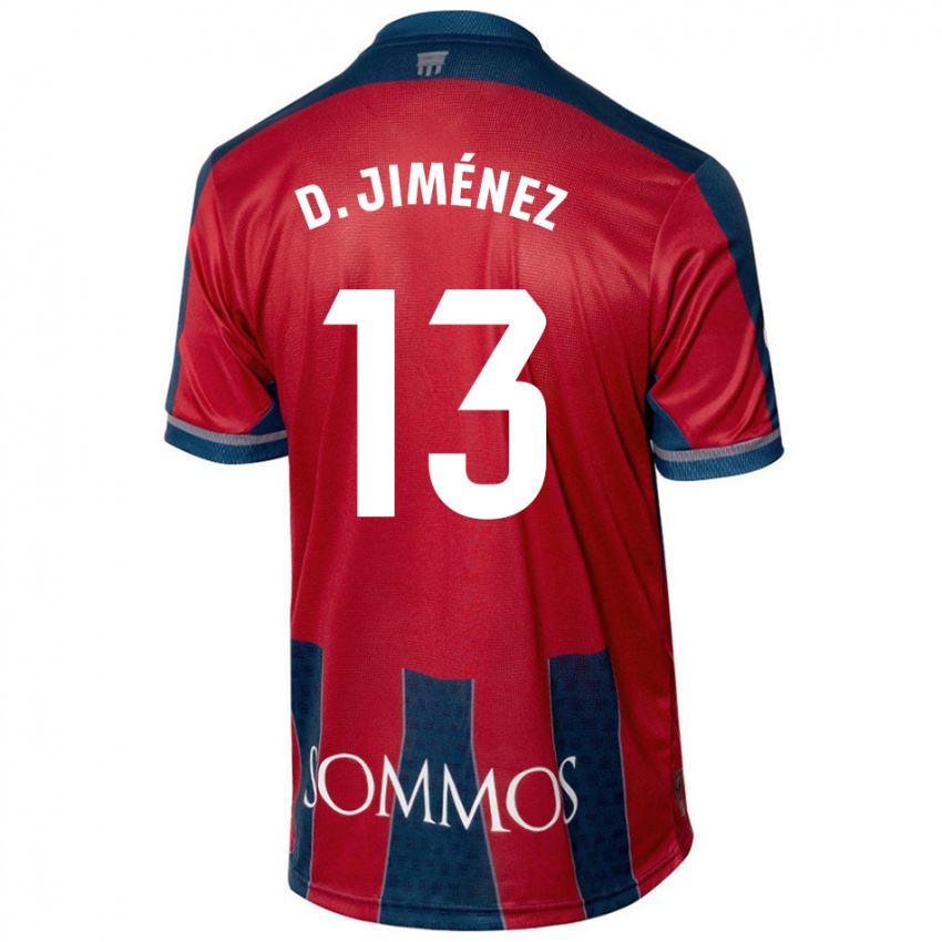 Niño Camiseta Dani Jiménez #13 Rojo Azul 1ª Equipación 2024/25 La Camisa Chile