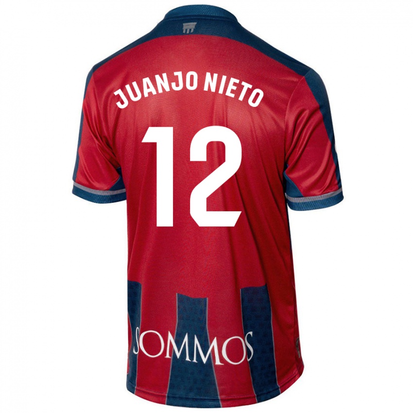 Niño Camiseta Juanjo Nieto #12 Rojo Azul 1ª Equipación 2024/25 La Camisa Chile