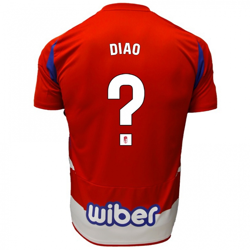 Niño Camiseta Siren Diao #0 Rojo Blanco Azul 1ª Equipación 2024/25 La Camisa Chile