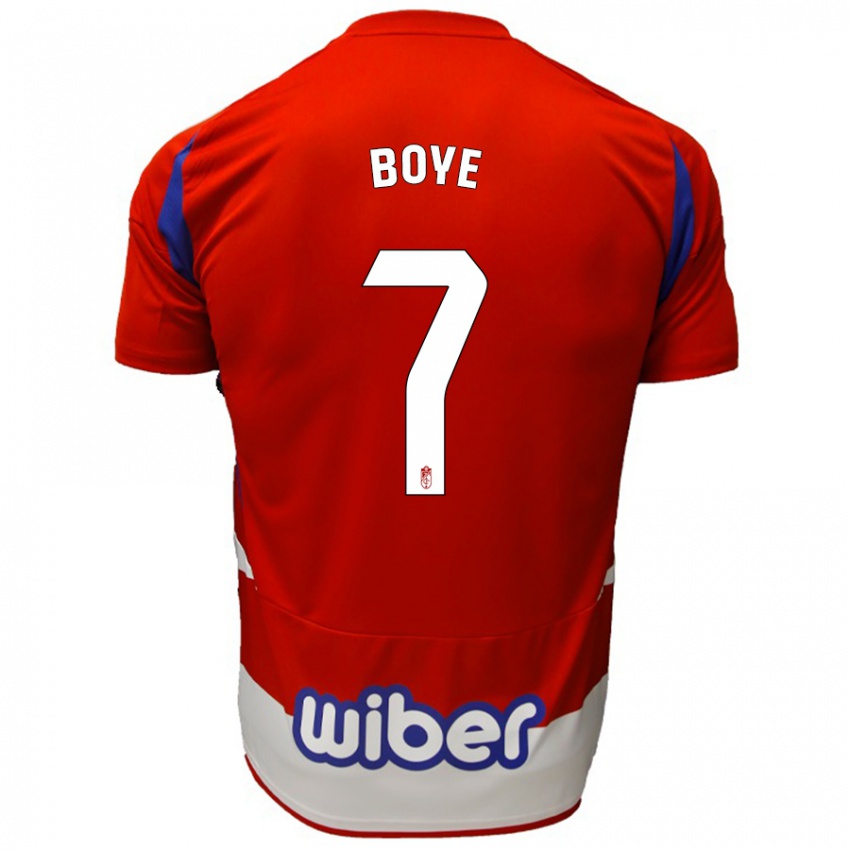 Niño Camiseta Lucas Boyé #7 Rojo Blanco Azul 1ª Equipación 2024/25 La Camisa Chile