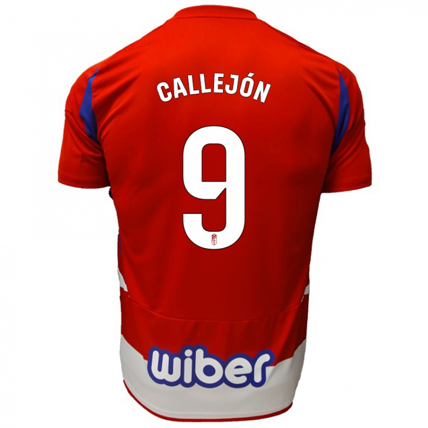 Niño Camiseta José Callejón #9 Rojo Blanco Azul 1ª Equipación 2024/25 La Camisa Chile