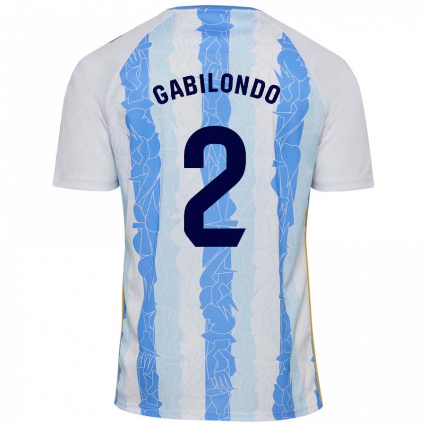 Niño Camiseta Jokin Gabilondo #2 Blanco Azul 1ª Equipación 2024/25 La Camisa Chile