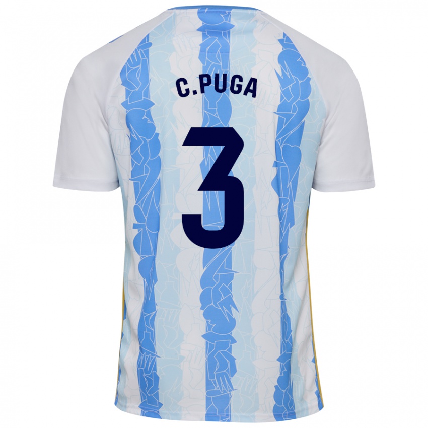 Niño Camiseta Carlos Puga #3 Blanco Azul 1ª Equipación 2024/25 La Camisa Chile