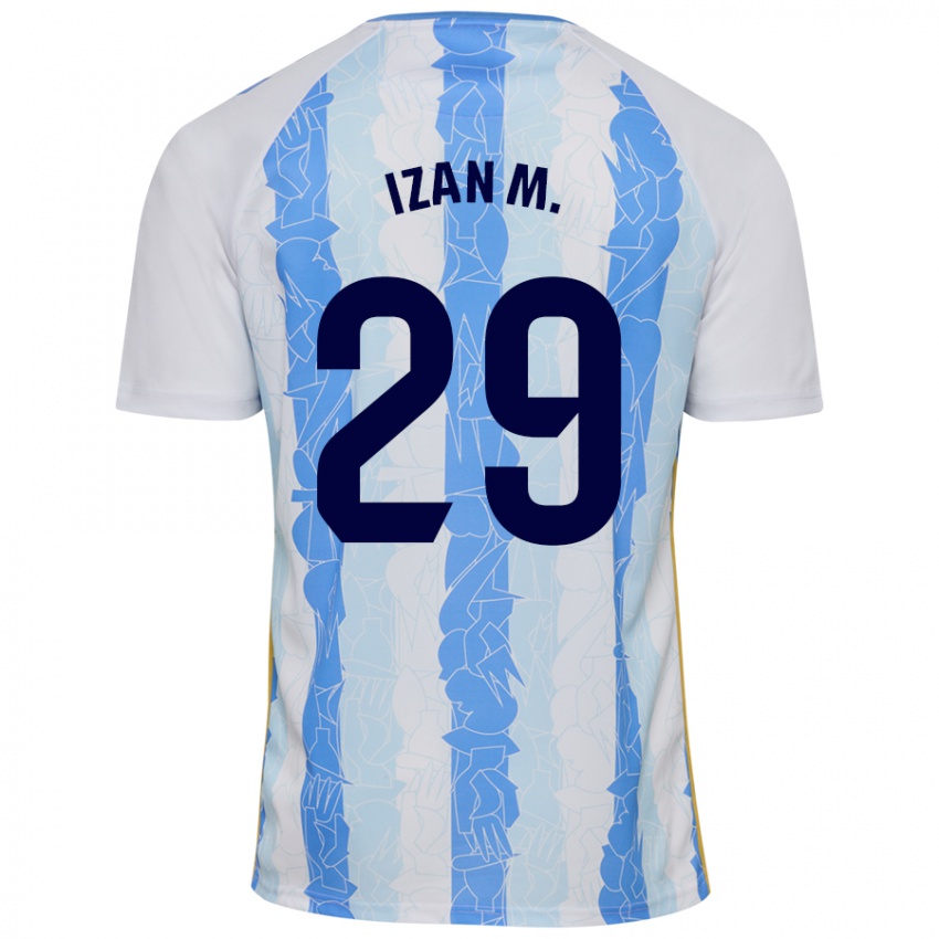 Niño Camiseta Izan Merino #29 Blanco Azul 1ª Equipación 2024/25 La Camisa Chile