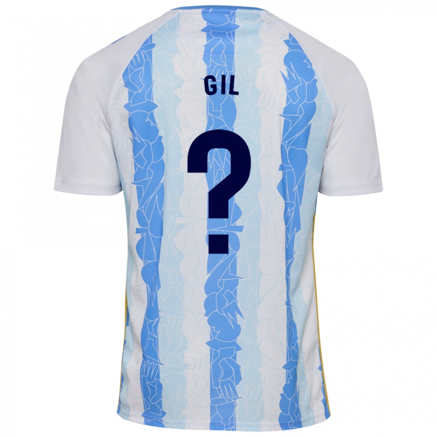 Niño Camiseta José Gil #0 Blanco Azul 1ª Equipación 2024/25 La Camisa Chile