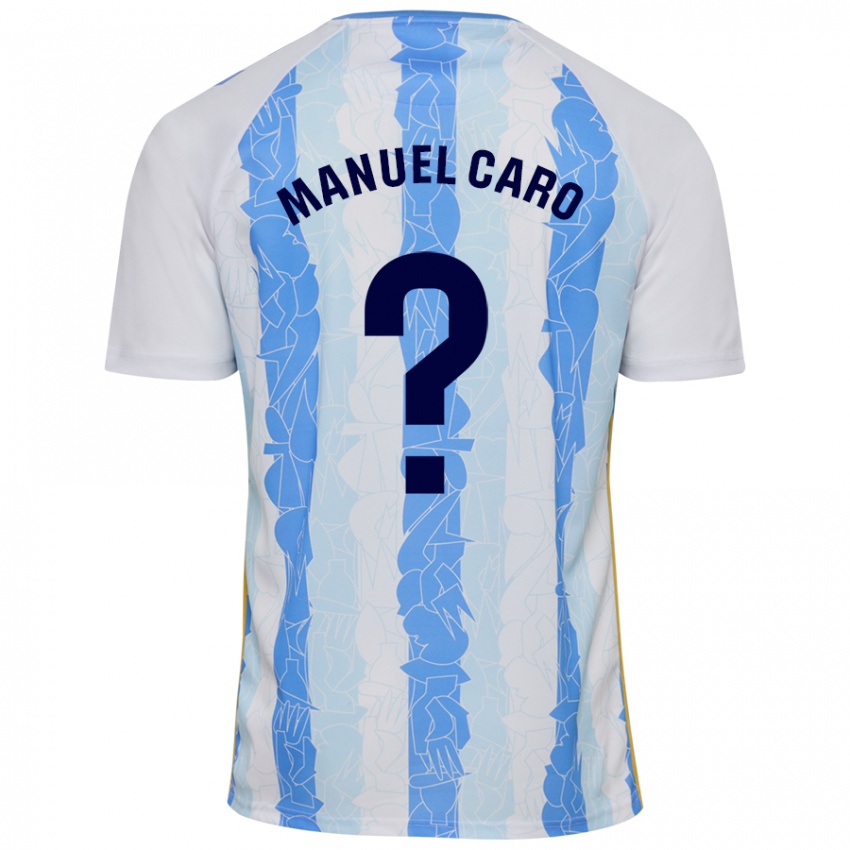 Niño Camiseta José Manuel Caro #0 Blanco Azul 1ª Equipación 2024/25 La Camisa Chile