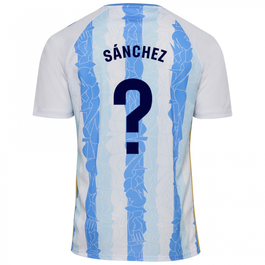 Niño Camiseta Álvaro Sánchez #0 Blanco Azul 1ª Equipación 2024/25 La Camisa Chile