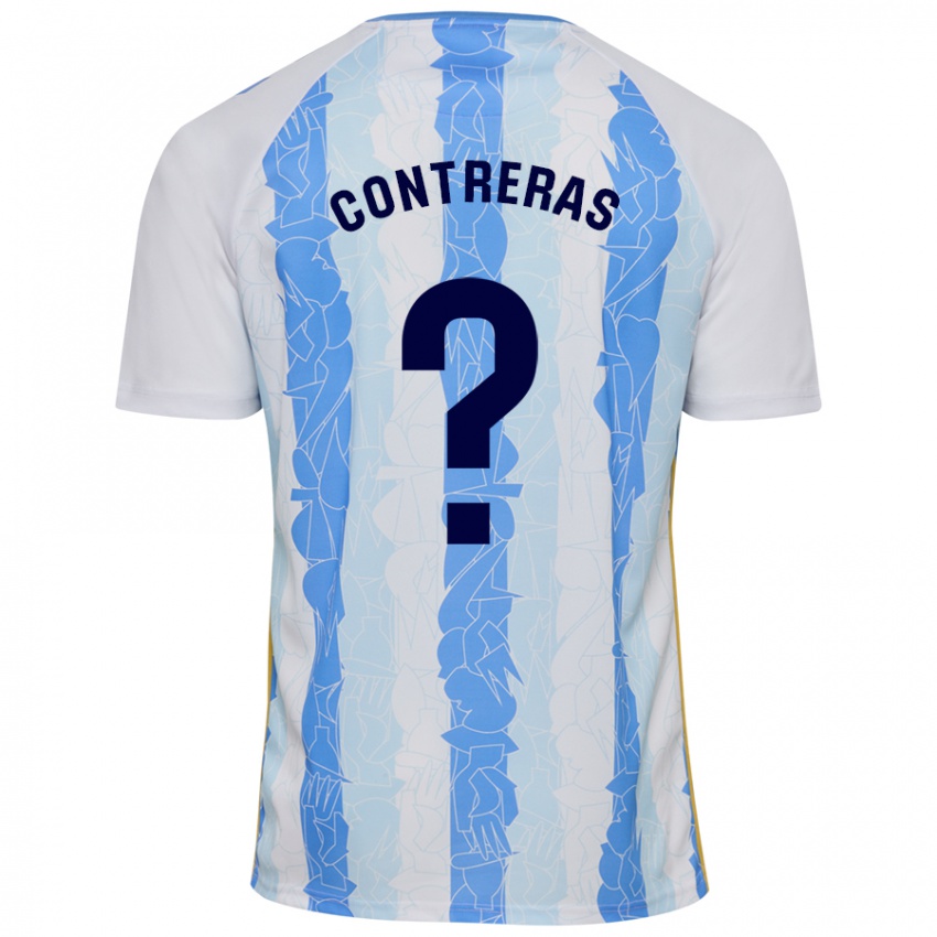 Niño Camiseta Ale Contreras #0 Blanco Azul 1ª Equipación 2024/25 La Camisa Chile