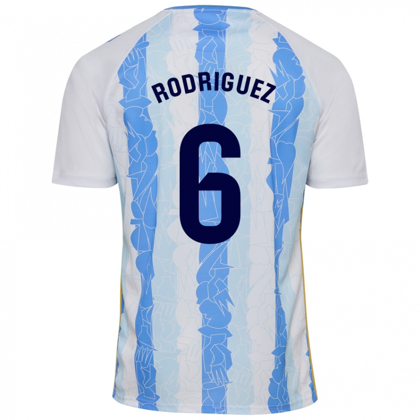 Niño Camiseta Rafa Rodríguez #6 Blanco Azul 1ª Equipación 2024/25 La Camisa Chile