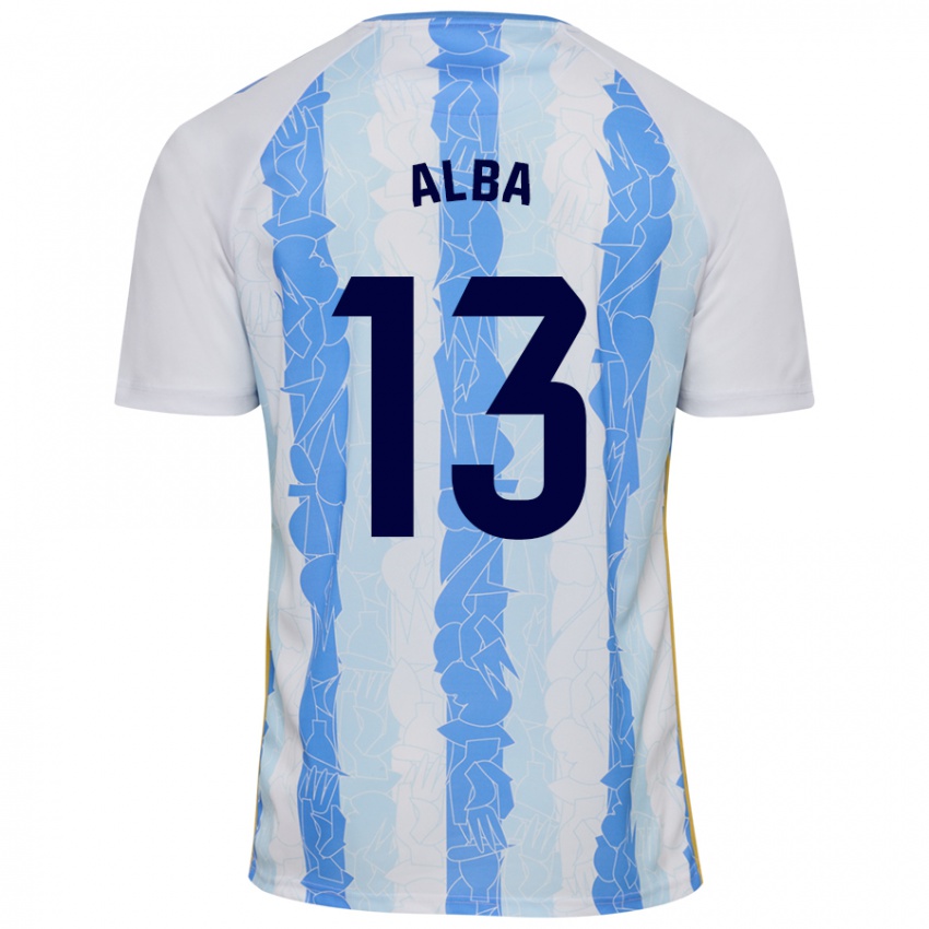 Niño Camiseta Alba #13 Blanco Azul 1ª Equipación 2024/25 La Camisa Chile