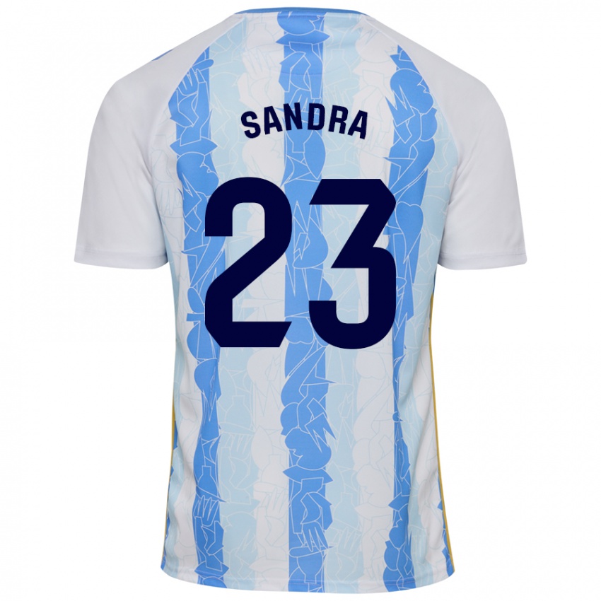 Niño Camiseta Sandra #23 Blanco Azul 1ª Equipación 2024/25 La Camisa Chile