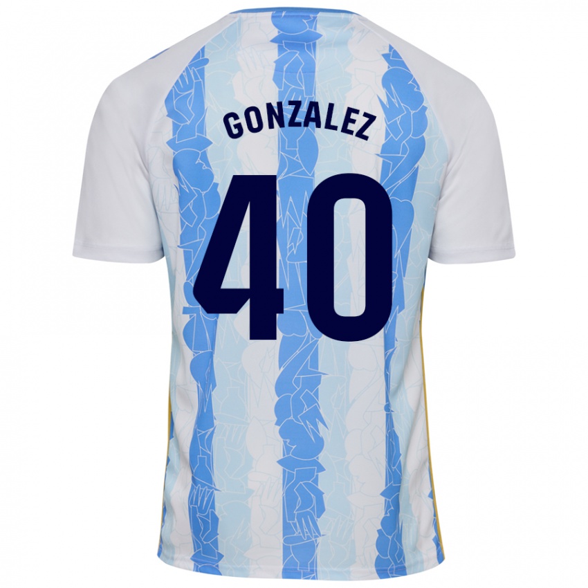 Niño Camiseta Carol González #40 Blanco Azul 1ª Equipación 2024/25 La Camisa Chile