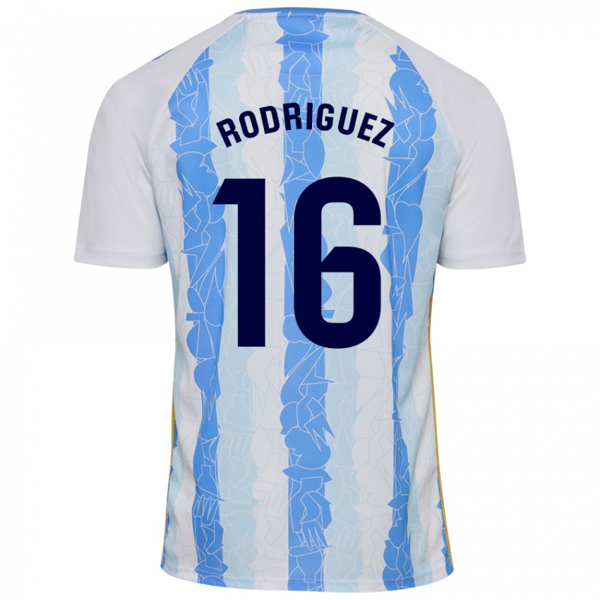 Niño Camiseta Genaro Rodríguez #16 Blanco Azul 1ª Equipación 2024/25 La Camisa Chile