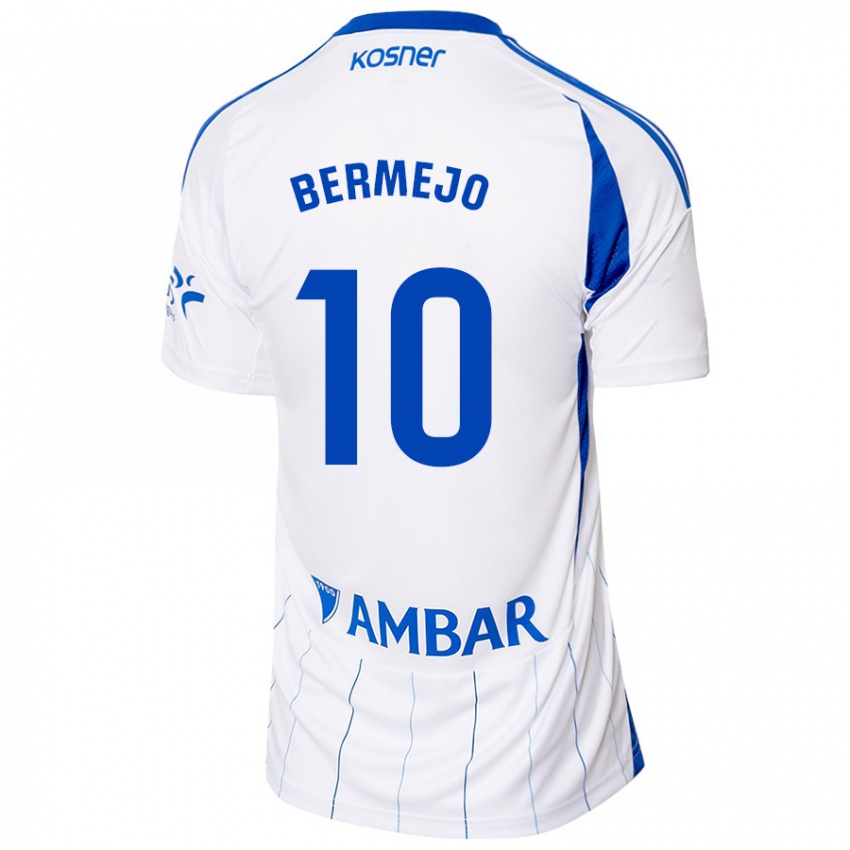 Niño Camiseta Sergio Bermejo #10 Rojo Blanco 1ª Equipación 2024/25 La Camisa Chile