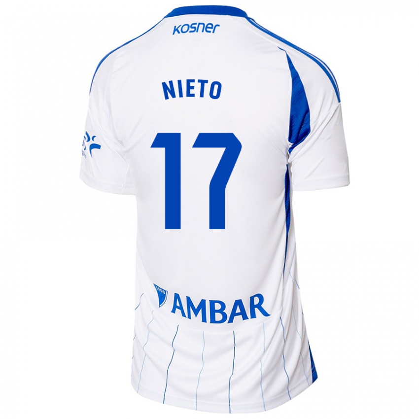 Niño Camiseta Carlos Nieto #17 Rojo Blanco 1ª Equipación 2024/25 La Camisa Chile